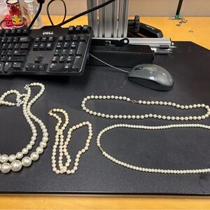 Four Strings of Vintage Pearls